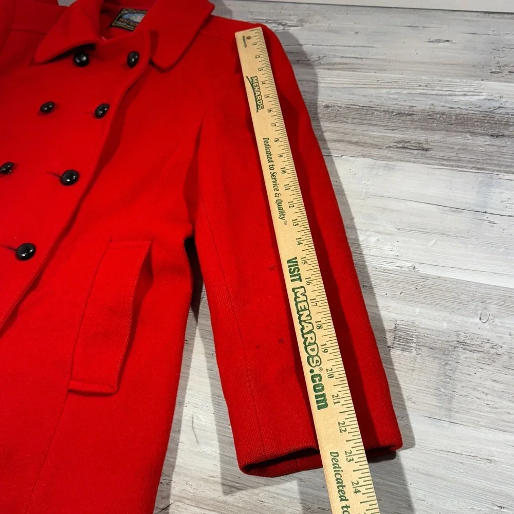 Mackintosh Size 10-11 Red Wool Authentic Peacoat Coat Jacket‎ Made In USA